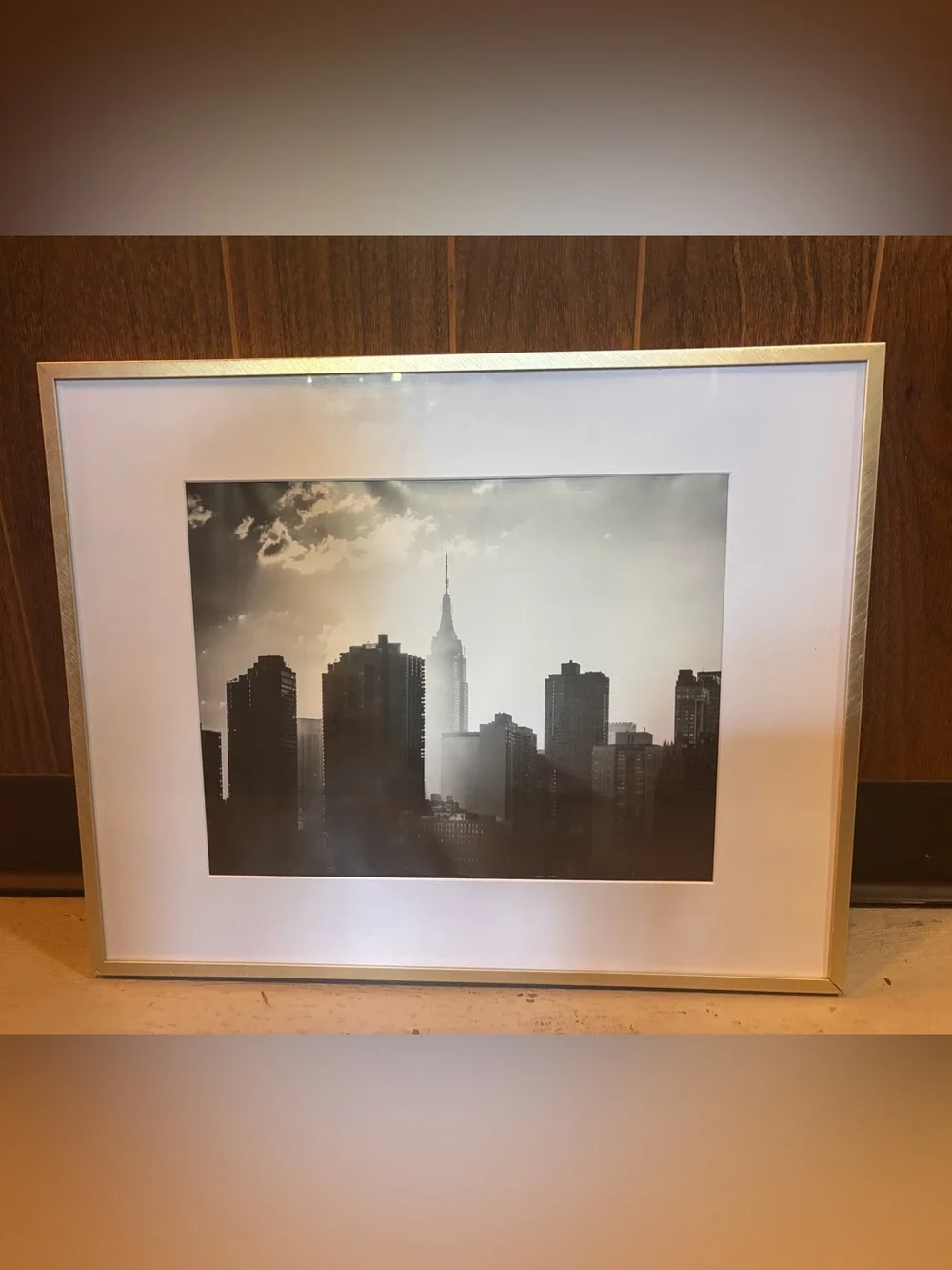 Framed Black and White Cityscape Wall Art